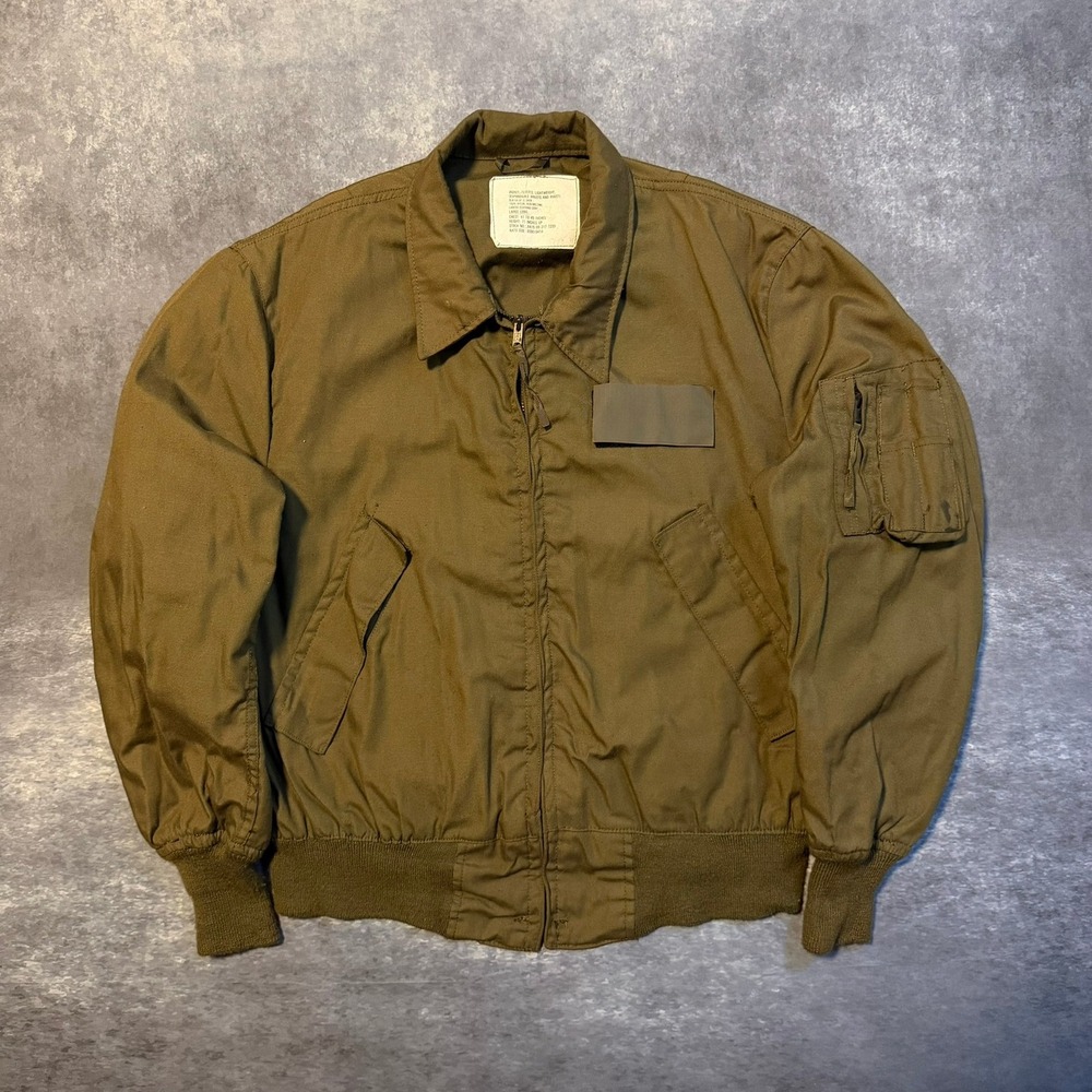 Vintage 1981 US Military Flyer's Jacket Lightweight Lancer Clothing Large Long